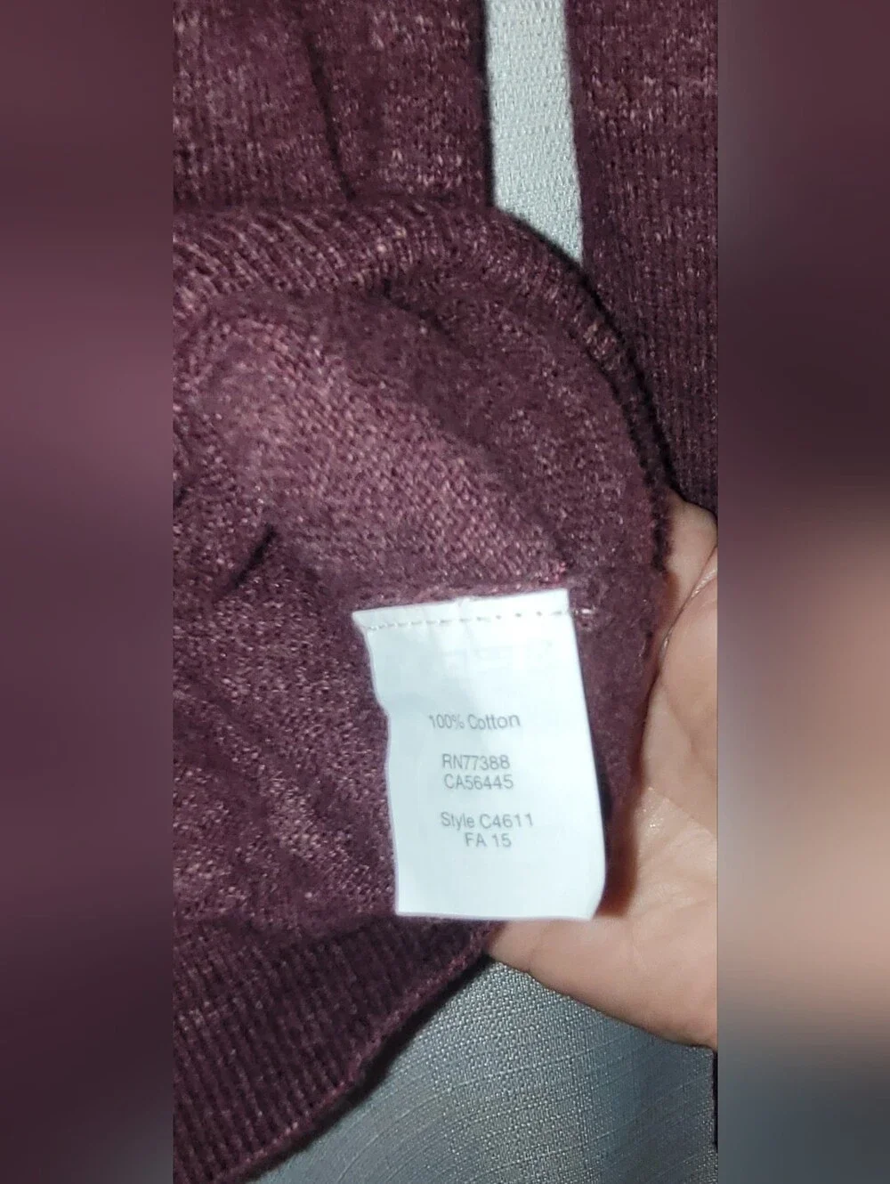 J. Crew Men's V-Neck Sweater in Heathered Burgundy